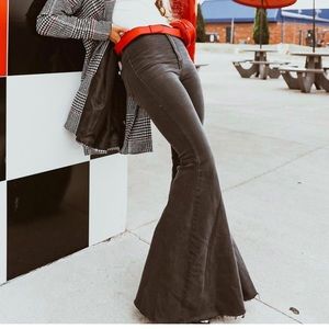 Free people stretchy black Flare